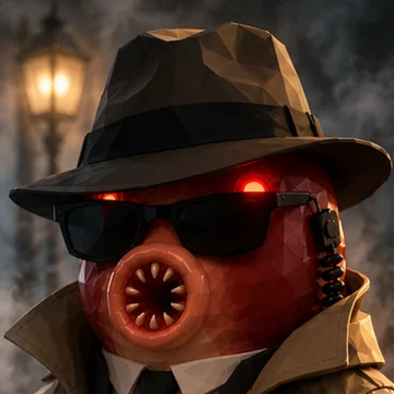 Trench coat and fedora in the fog