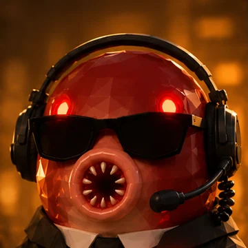 Headset with microphone, amber lights